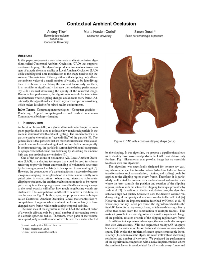 18 Contextual Ambient Occlusion | PDF | Rendering (Computer Graphics ...