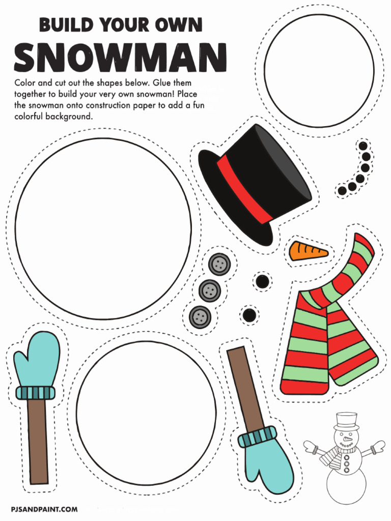 Build Your Own Snowman Pjs and Paint Color | PDF
