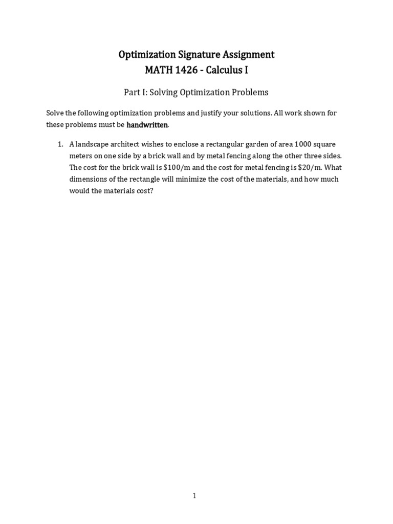 Signature Assignment - Spring '25 | PDF