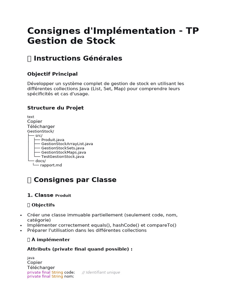 TP Collections | PDF | Java (Langage de programmation) | Programmation ...