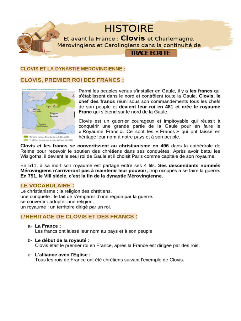 Clovis Et Les Merovingiens | PDF | Franks | Moyen-Âge