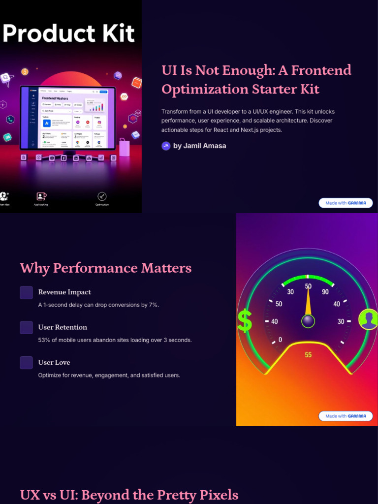 UI Is Not Enough A Frontend Optimization Starter Kit | PDF | Design ...
