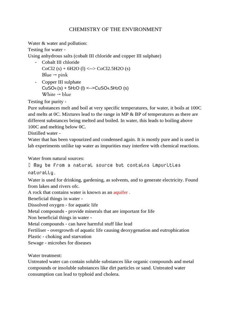 Chemistry of The Environment | PDF | Combustion | Oxide