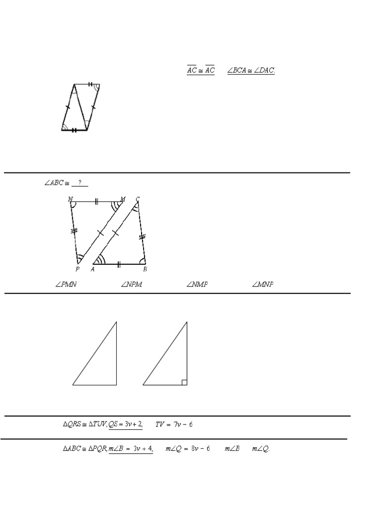 Chapter 4 Practice Test | PDF | Euclidean Plane Geometry | Elementary ...