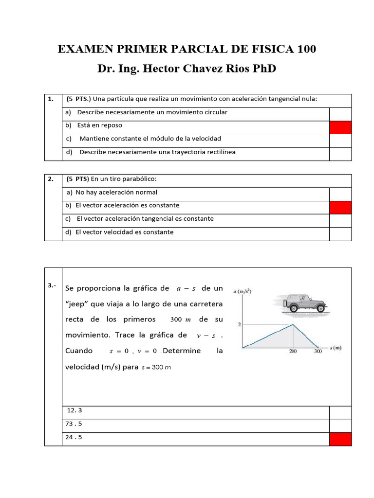 Primer Parcial de Fisica Hector | PDF