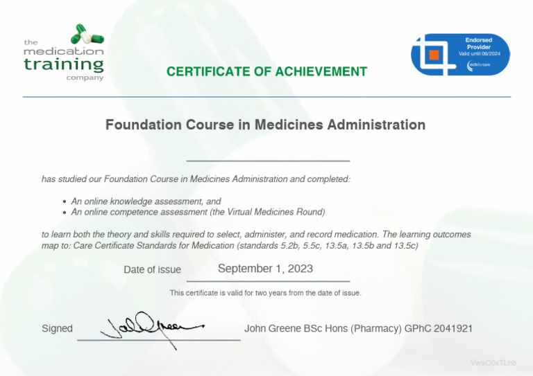 FCMA Certificate | PDF
