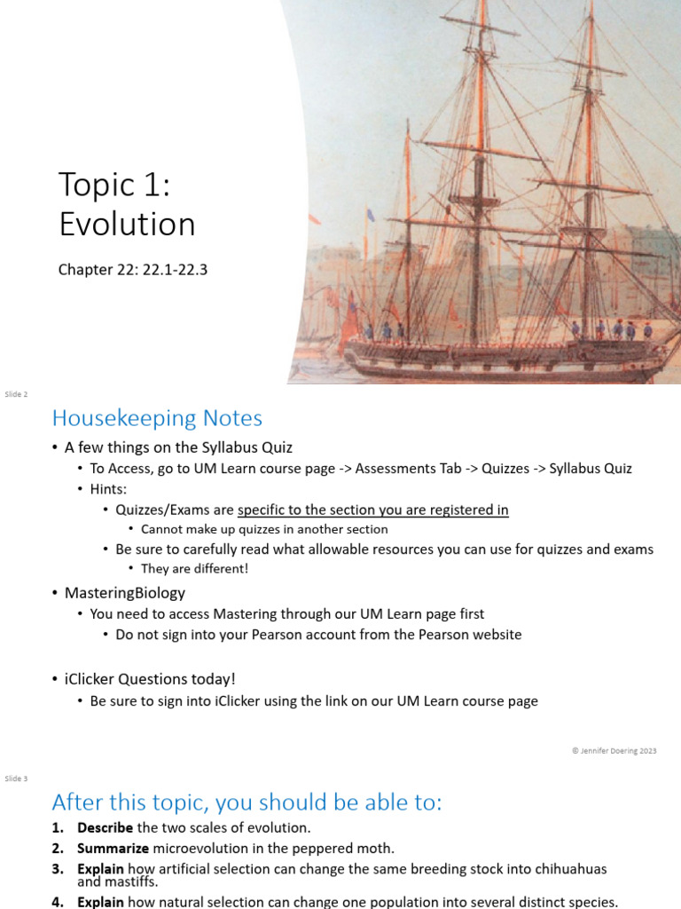 Lecture 3 - Evolution PT 1 | PDF