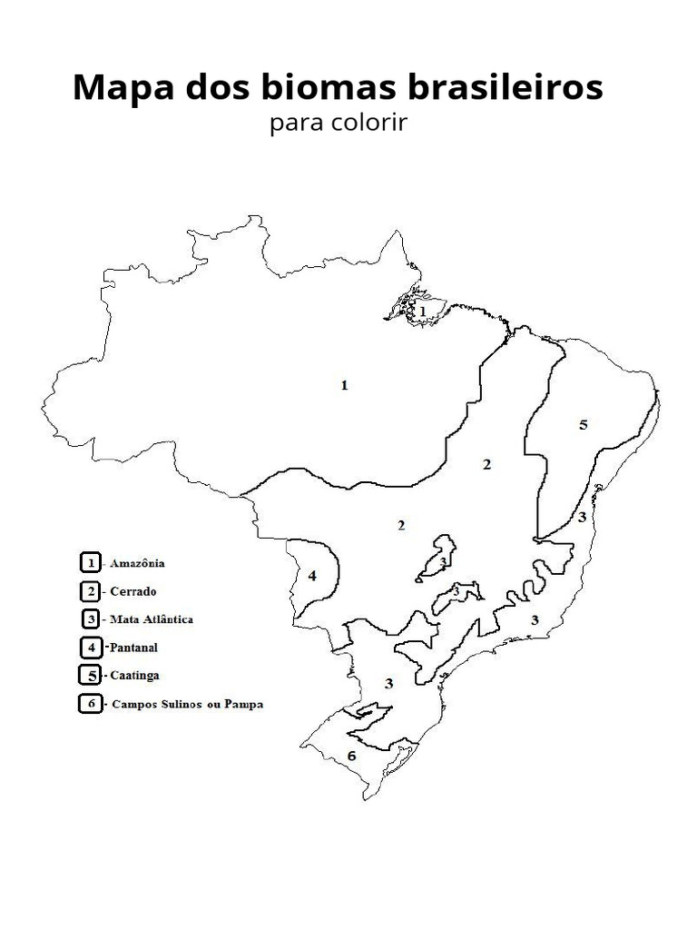 Mapa Dos Biomas Brasileiros | PDF