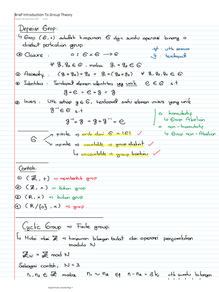 Brief Introduction To Group Theory | PDF