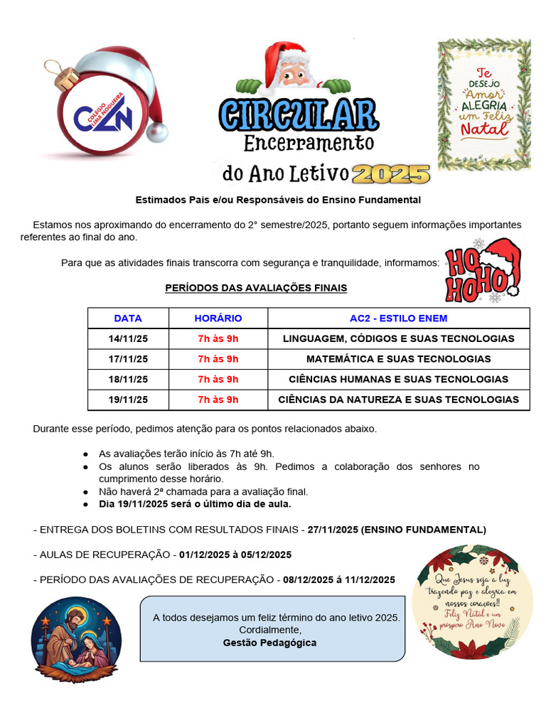 CIRCULAR FINAL Do Ensino Fundamental | PDF