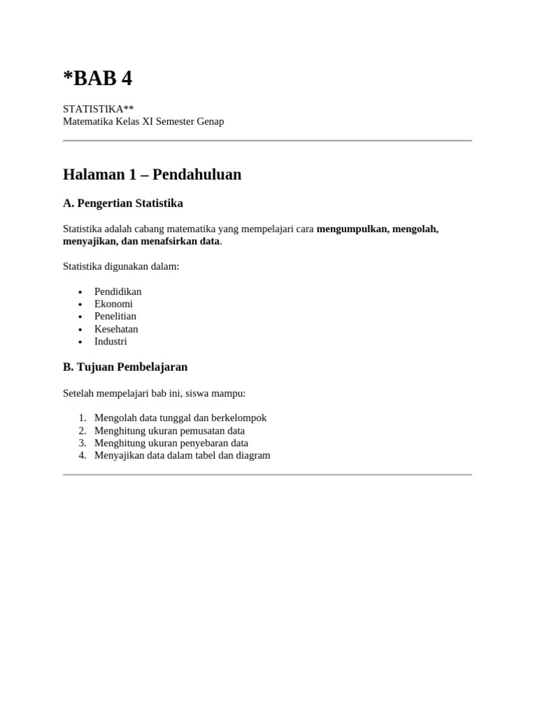 BAB 4 Matematika Semester 2 | PDF