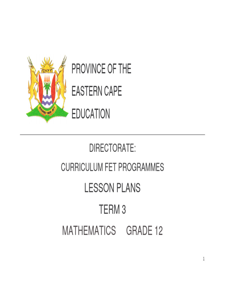 Term 3 LP Maths Grade 12 | PDF | Mathematical Optimization | Function ...