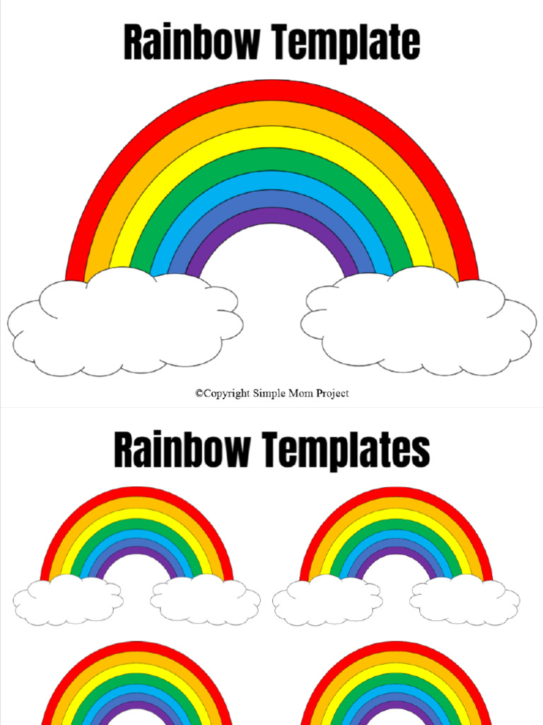 Rainbow Templates Bundle | PDF