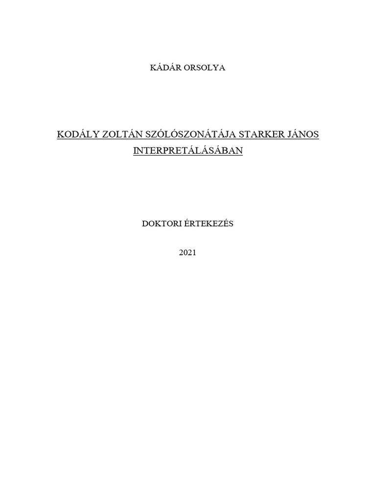 KOdály Solo Gordonka | PDF