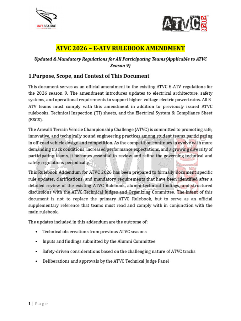 Atvc 2026 E-Atv Amendment | PDF | Fuse (Electrical) | Insulator ...