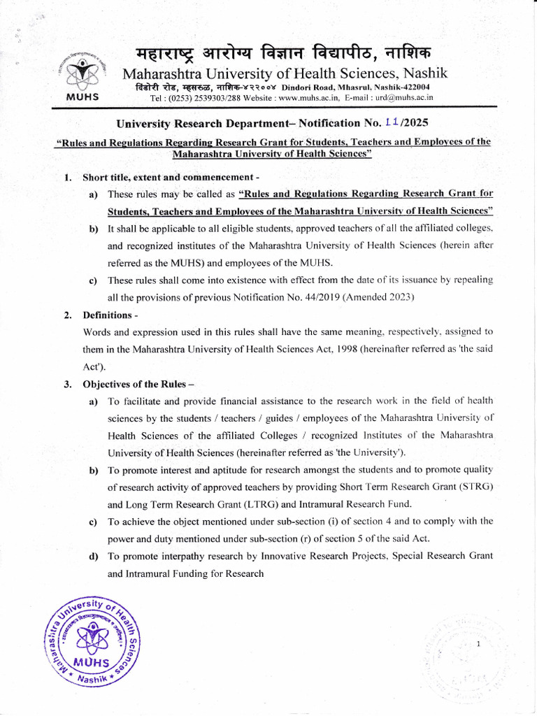 Final Research Grant Notification No. 11-2025 - Removed | PDF | Non ...