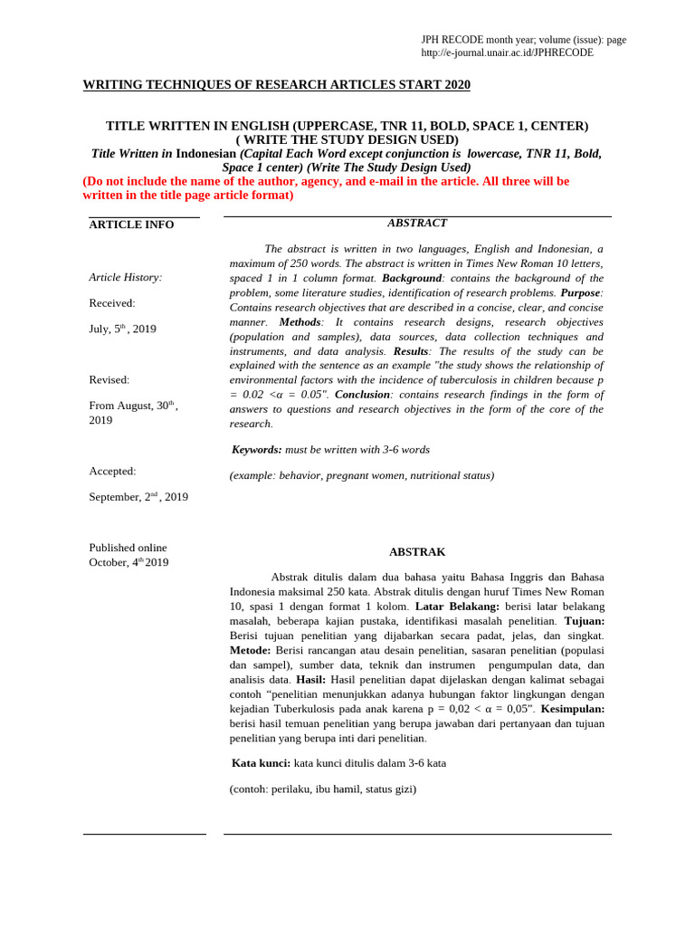 Original Research Template | PDF | Letter Case | Linguistics