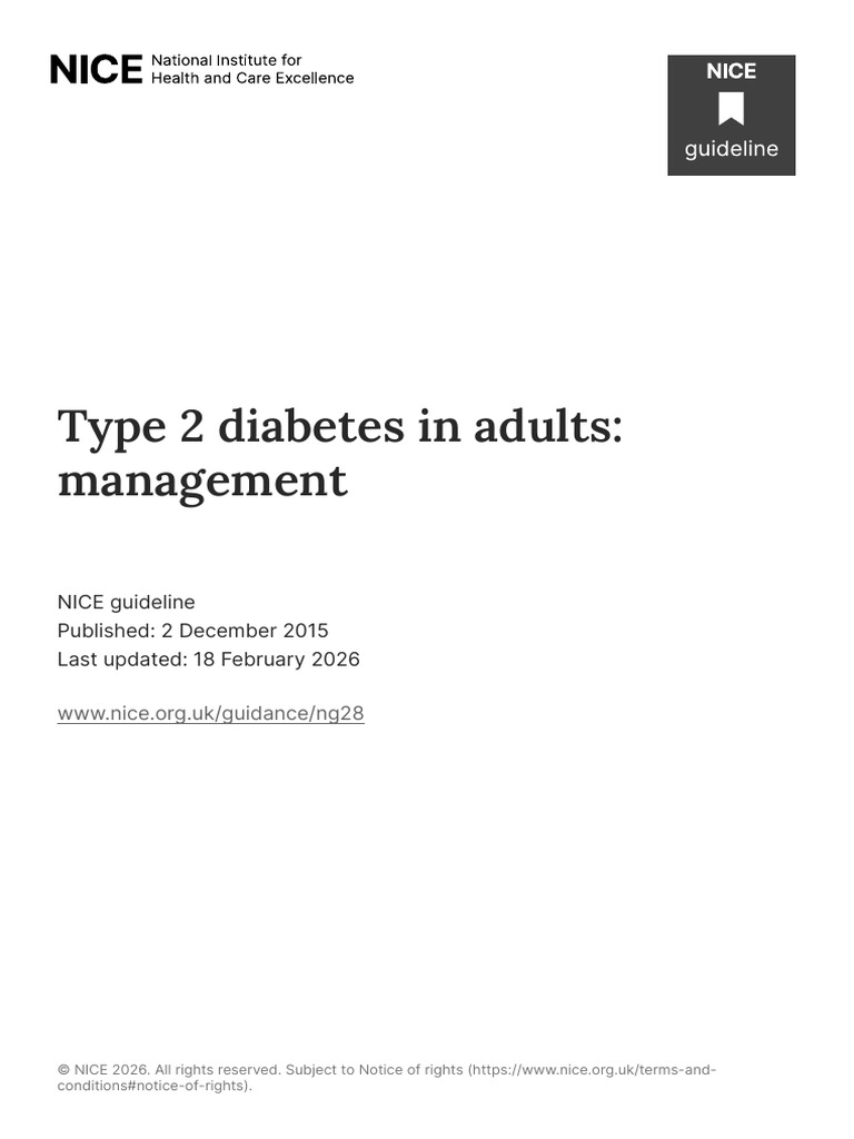 Type 2 Diabetes in Adults Management PDF 1837338615493 | PDF | Glycated ...