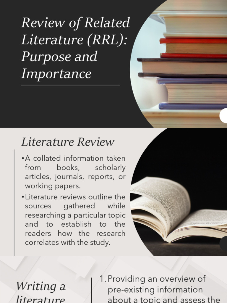 Review of Related Literature RRL Purpose and Importance | PDF ...