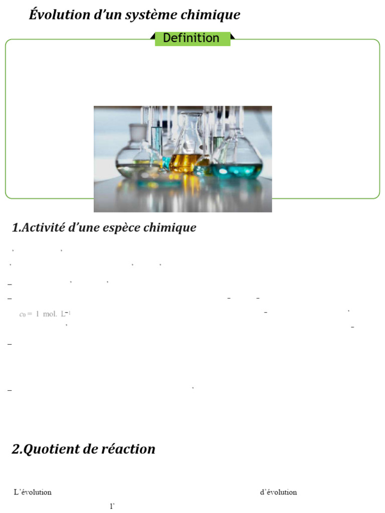 Evolution Du Systeme | PDF | Équilibre chimique | Ion