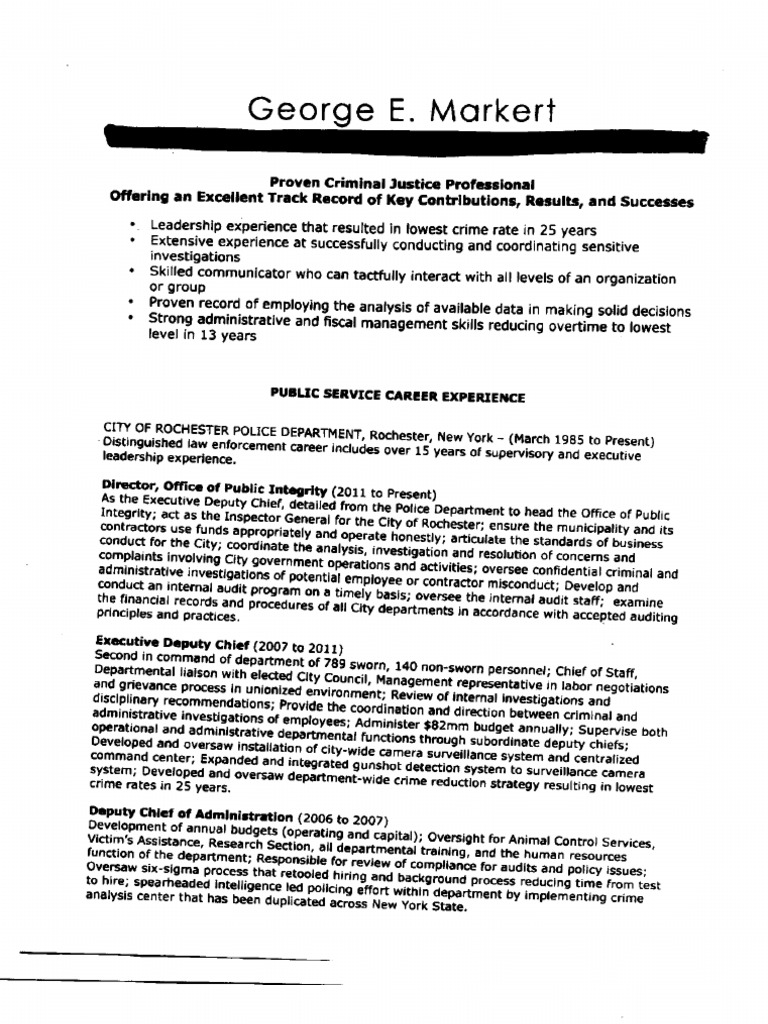 George Markert Resume | PDF | Security | Law Enforcement Techniques