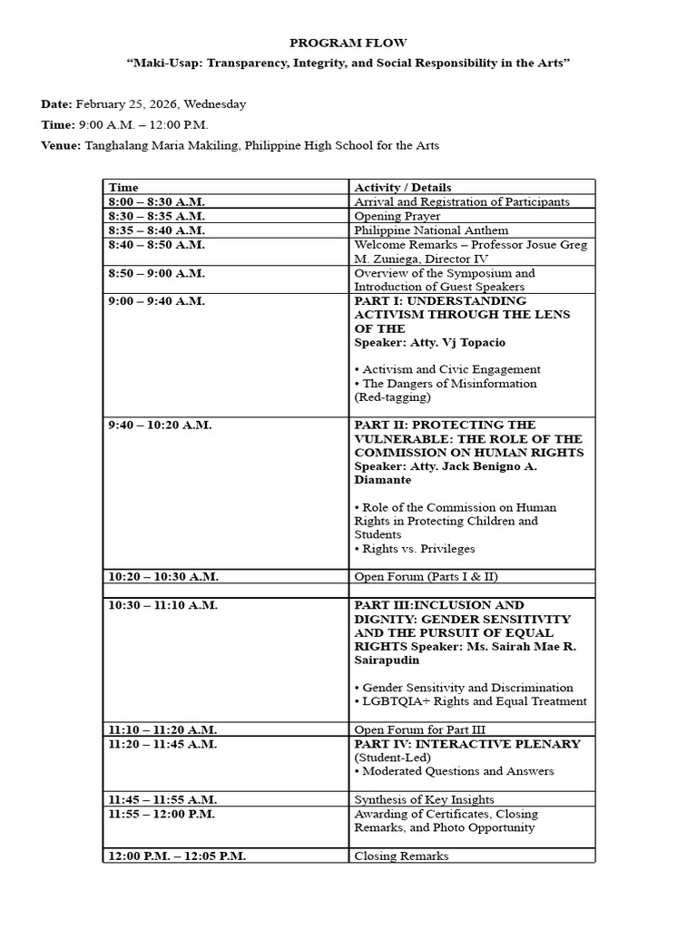 Maki-Usap Program Flow | PDF