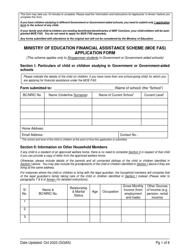 Document1 - 2024 Moe Fas Application Form | PDF