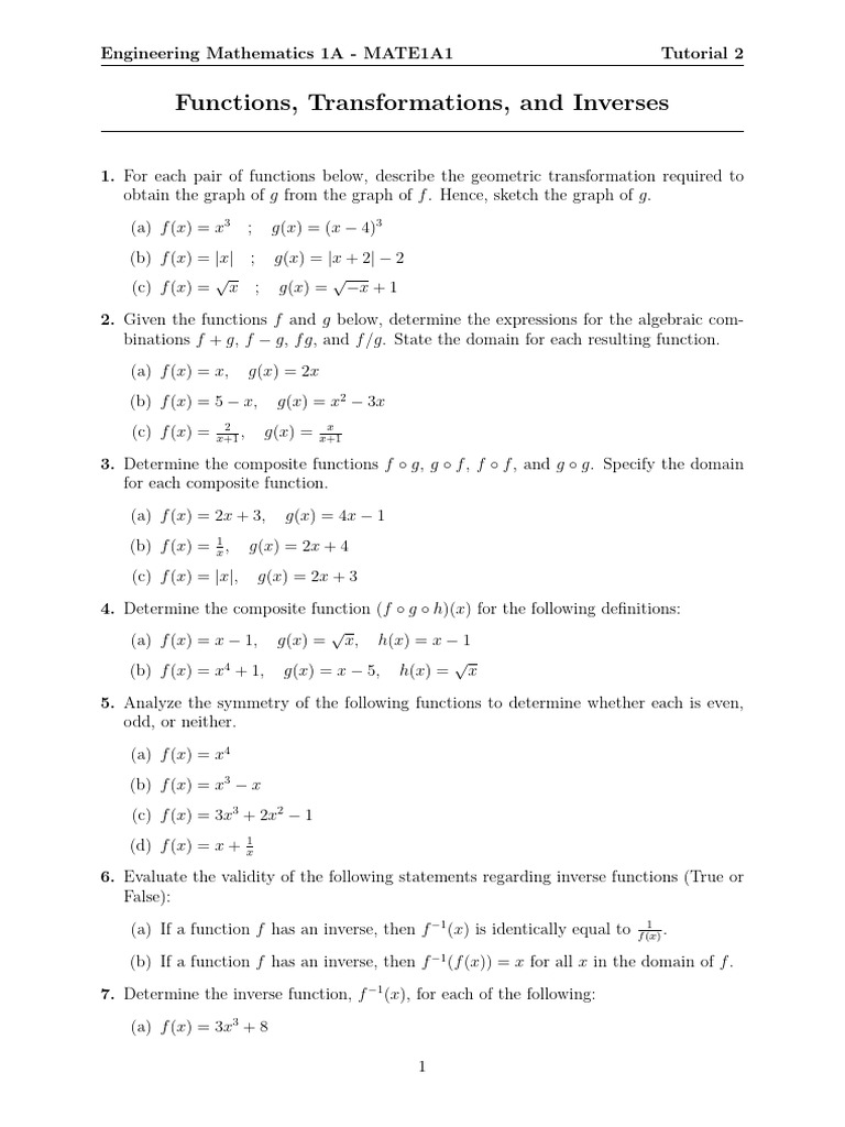 Tutorial 2 Questions | PDF