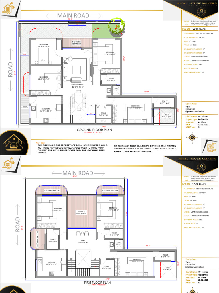 Mr. Nishad - Floorplans - R1 | PDF | Stairs | Building Engineering