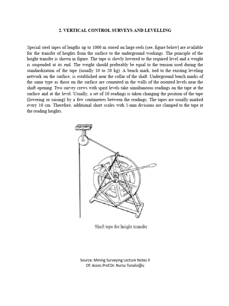 Vertical Control Surveys and Levelling | PDF