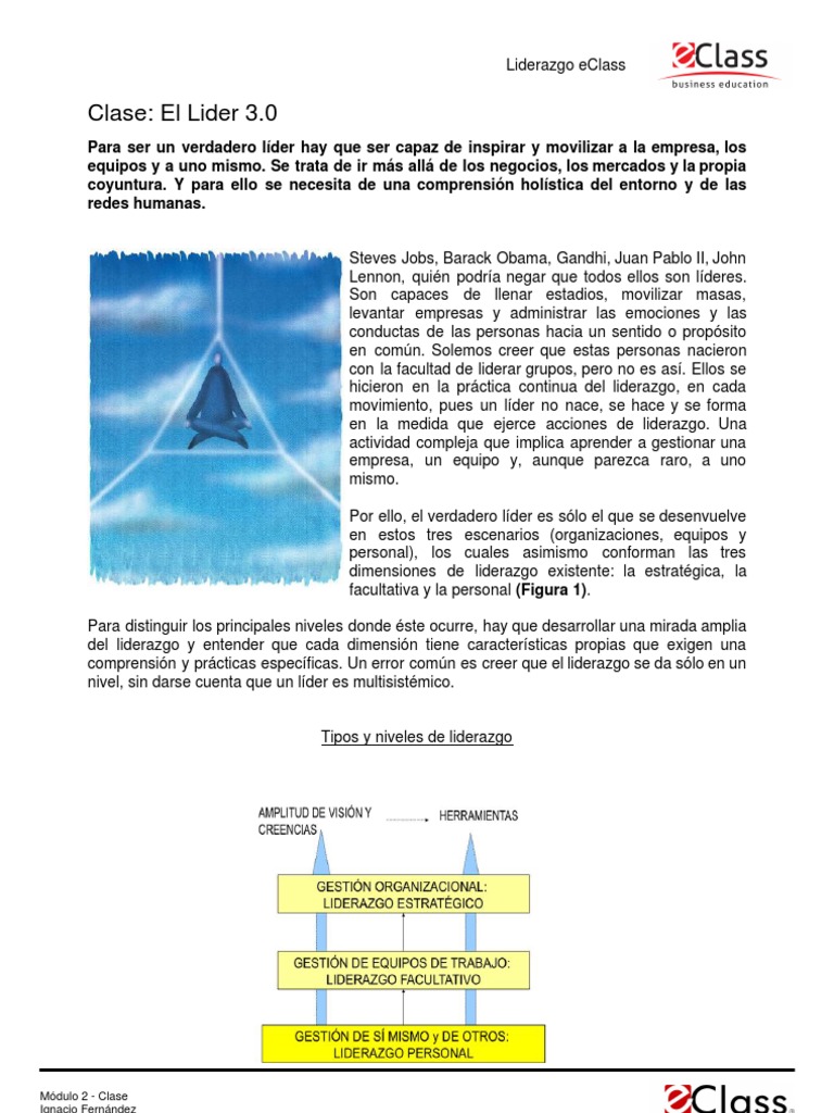Clase 2 - El Lider 3.0 | PDF | Liderazgo | Planificación estratégica