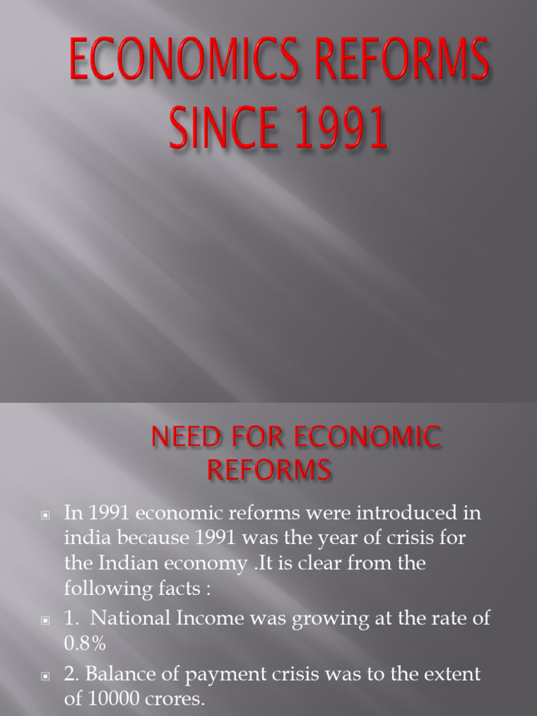 CH 3 Economic Reforms 1991 | PDF | Taxes | World Trade Organization