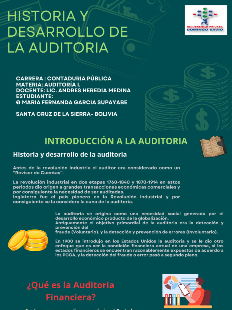 ACTIVIDAD Nro. 2 HISTORIA Y DESARROLLO DE LA AUDITORIA | PDF ...
