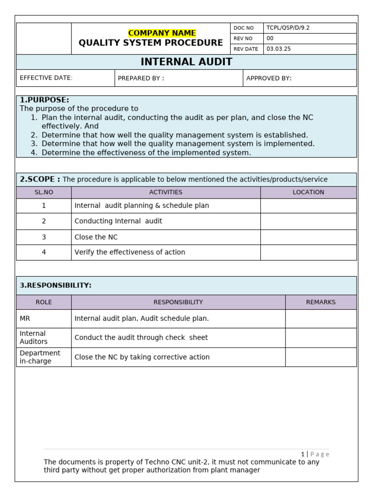 Internal Audit 9.2 | PDF | Audit | Internal Audit