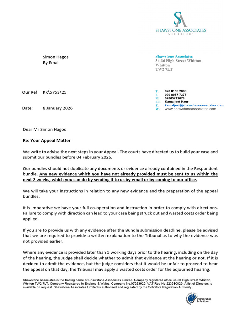 Letter To Client After Build Your Case Directions | PDF | Judiciaries ...