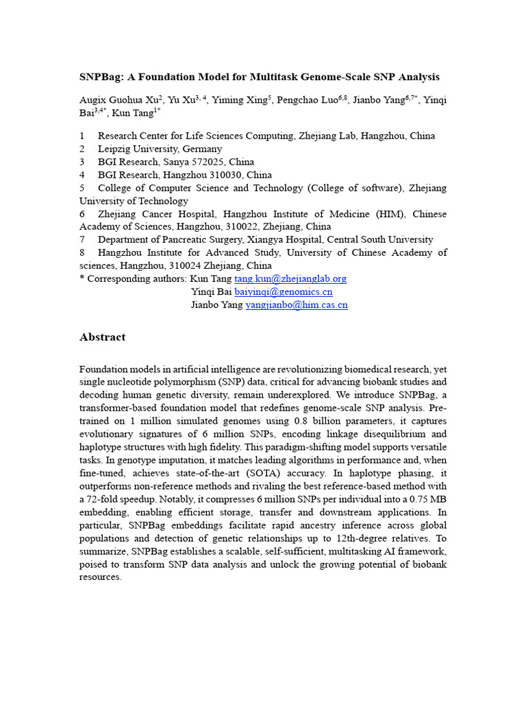 2025 01 29 635579v2 Full | PDF | Single Nucleotide Polymorphism ...