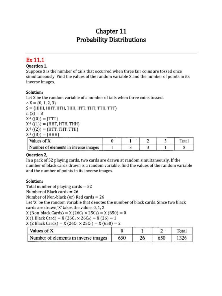 11 - Probability Distributions | PDF