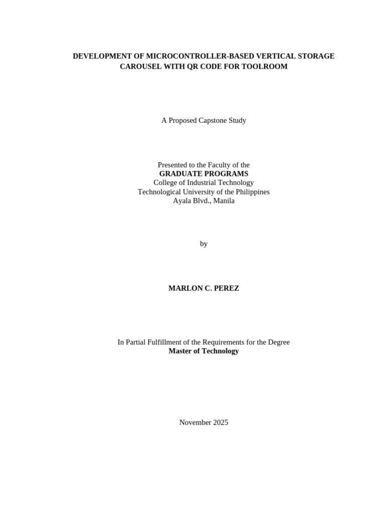 Sample Capstone Manuscript For Proposal Defense 1 | PDF