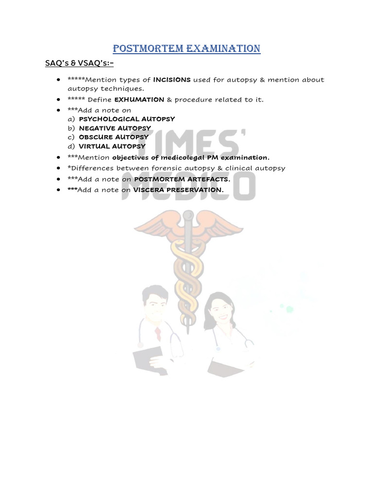 Postmortem Examination | PDF