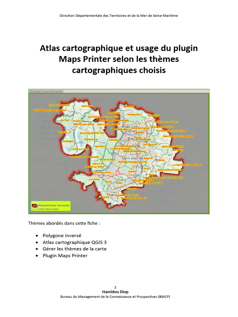 Ddtm76 Fiche Atlas Cartographique Qgis 3-2 Cle7882e5 | PDF | Mise en page