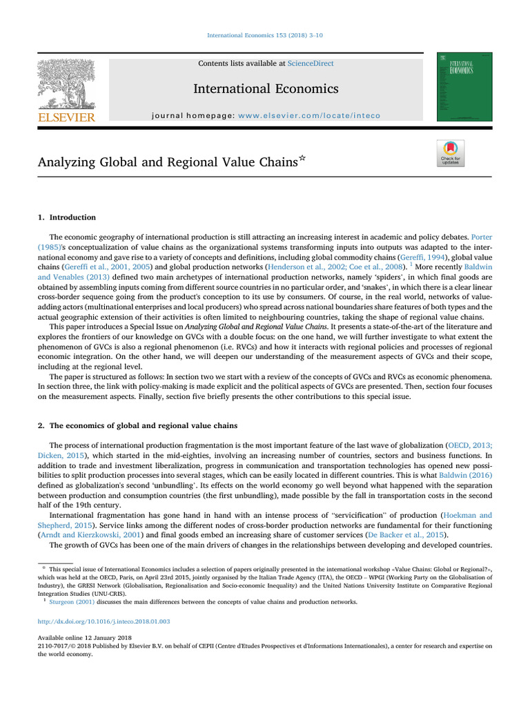 Analyzing Global and Regional Value Chain | PDF | Economics | Value Chain