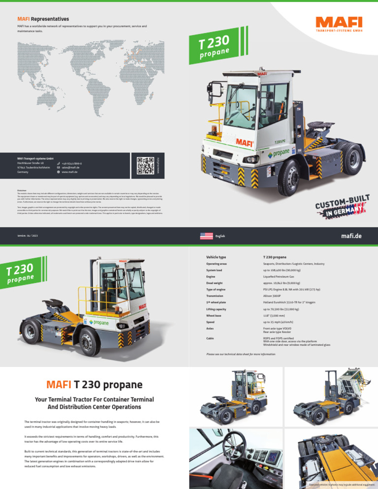 Mafi Tracs T230propane | PDF | Tractor | Truck