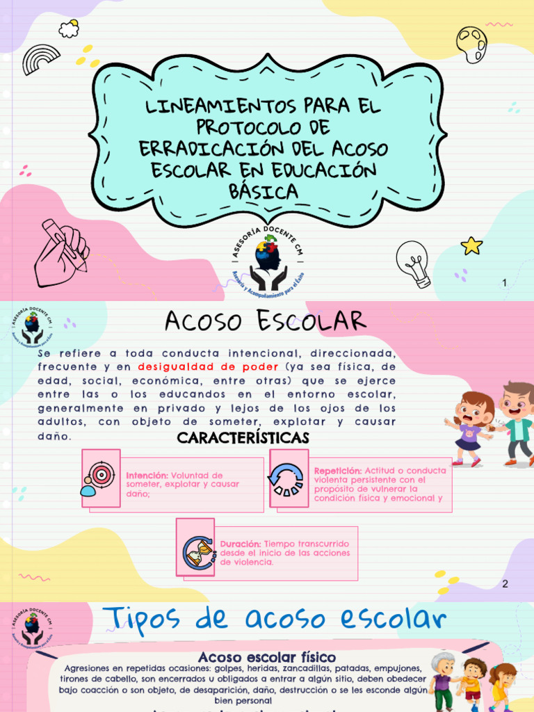 Lineamientos para El Protocolo de Erradicación Del Acoso Escolar en ...