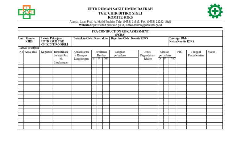 Form Pcra Kosong | PDF