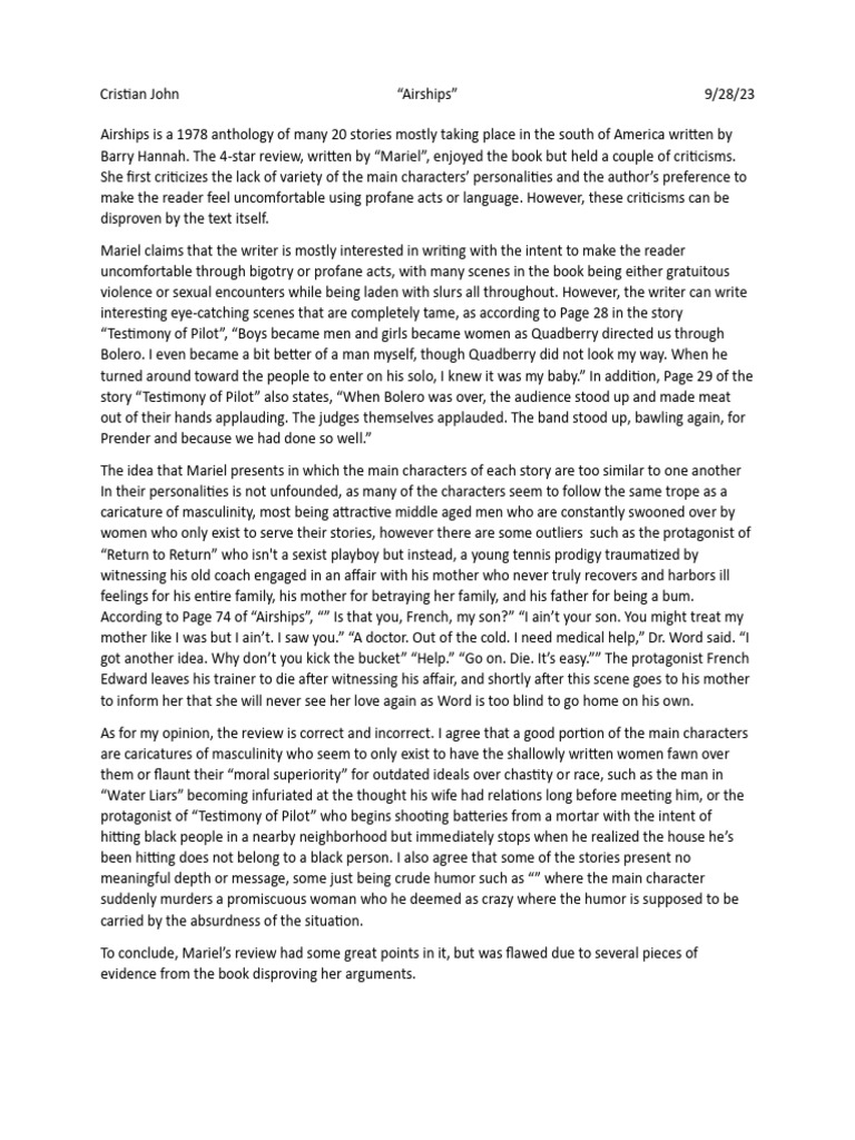 Essay First Draft | PDF