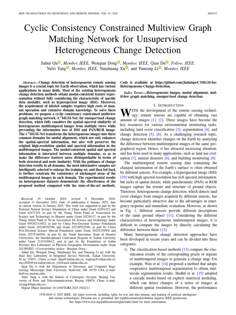 Cyclic Consistency Constrained Multiview Graph Matching Network For ...