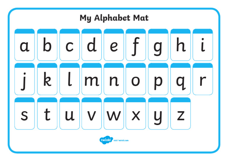 Alphabet Mat Letters Only Ver 2 | PDF