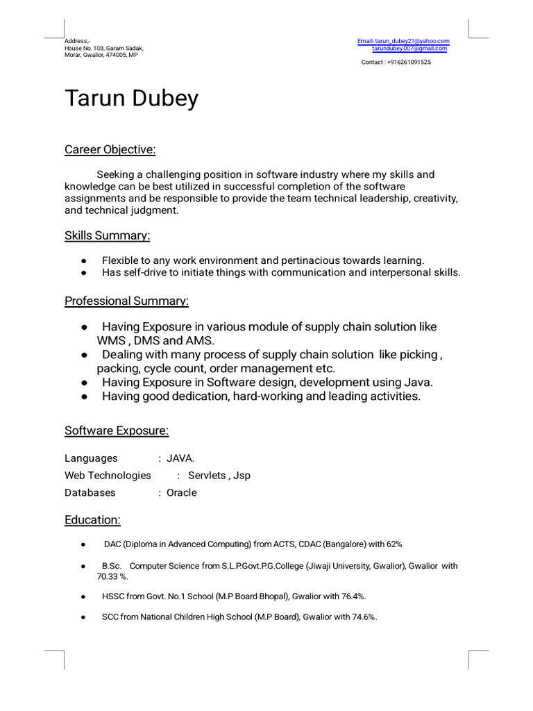 My Resume 18 August 2025 | PDF | Java (Programming Language) | Computing