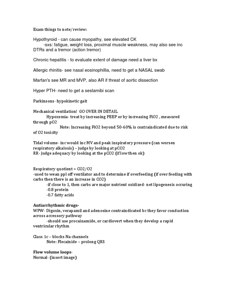 Key Medical Concepts for USMLE Review | PDF | Thrombosis | Lung
