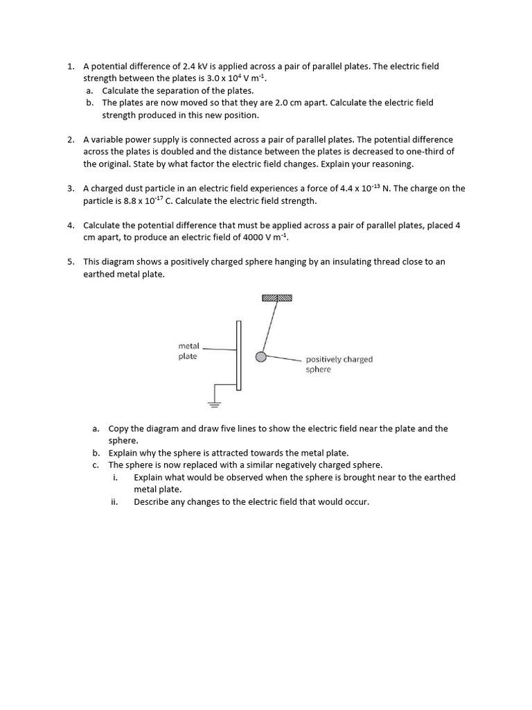 26 Uniform Electric Fields SW | PDF